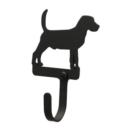 Village Wrought Iron WH-236-S Small Wall Hook - Beagle - Black